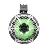 NXL 8" Neodymium Marine and Powersports Towers with Built-in Passive Radiator, 1" Driver and LED RGB Lights 180 Watts Rms -Black Carbon Fiber
