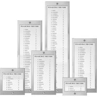 Viking D32 Stainless Steel 32-Name Directory for Apartment Entry Systems, 10.75" x 4.25"