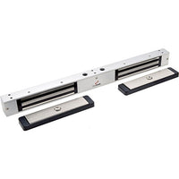 DynaLock 2522-US28 2500 Series 650 LB Mini-Mag Double Electromagnetic Lock for Outswing Door, Satin Aluminum