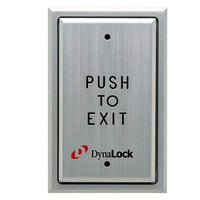 DynaLock 6750 Single-Gang Push Plate, Satin Aluminum