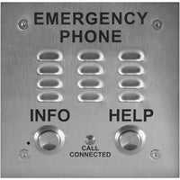 Viking E-1600-20A 2-Button Stainless-Steel Emergency Phone with Built-In Dialer and Digital Voice Announcer, ADA Compliant