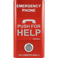 Viking E-1600-RDA 1600A Series Compact Emergency Phone with Built-In Digital Voice Announcer, ADA Compliant, Red
