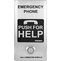 Viking E-1600-SSA ADA Compliant Compact Stainless-Steel Handsfree Emergency Phone, Phone Line Powered
