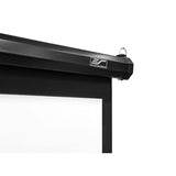 Elite Screens M80UWH Manual Series 80" Pull-Down Projection Screen, 16:9 Aspect Ratio, Matte White