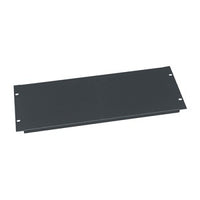 Middle Atlantic EB4 Blank Rack Panel, Flat, Flanged, Steel, 4U RMS, Black Powder Coat