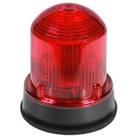 Kidde 125XBRMR120AB 125 Class XBR LED Beacon, Steady-On, 65 fpm Flashing, Black Base, Red