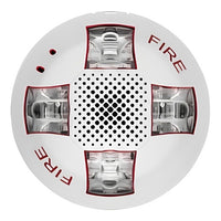 Kidde EGCSVHWF Ceiling Mounted Speaker / Strobe, 'FIRE' Text, White