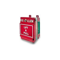 Edwards Signaling MPSR2-SHTW-GE Double Action Weatherproof Manual Pull Station, SPST, Hex tool Reset, Terminal Connections, Red