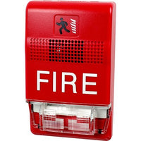 Kidde EG1RF-CVM Genesis Chime/Strobe, Wall Mount, 15-95 CD, Marked "Fire", 24VDC, Red