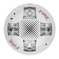 Kidde EGCSVWF Genesis Ceiling Speaker/Strobe, 15-115cd, White, FIRE Marking. Room Side Wiring Plate Included