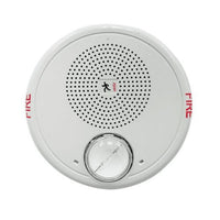 Kidde GCHFWF-S2VMCH High Fidelity Ceiling Speaker-Strobe, "Fire" Marking, Clear Lens, 95, 115, 150, or 177 cd, 25V, Selectable Wattage, White