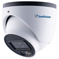 GeoVision 84-GEBF482-2F10 GV-GEBF4802 Series 4MP AI Eyeball Dome IP Camera, 2.8mm Lens, IR an