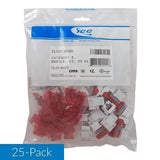 ICC IC107L6CWH CAT6 RJ45 Keystone Jack, EZ Style, 25-Pack, White