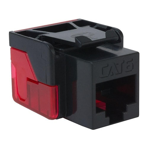 ICC IC107L6TBK CAT6 RJ45 Female Keystone Jack for EZ Style, 10-Pack, Black