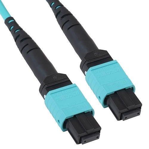 ICC ICFOJARG05 Fiber Optic Patch Cable, 5-Meter MTP-MTP 12-Fiber Multimode Jumper, 50/125 Micron, Plenum-Rated, OM3