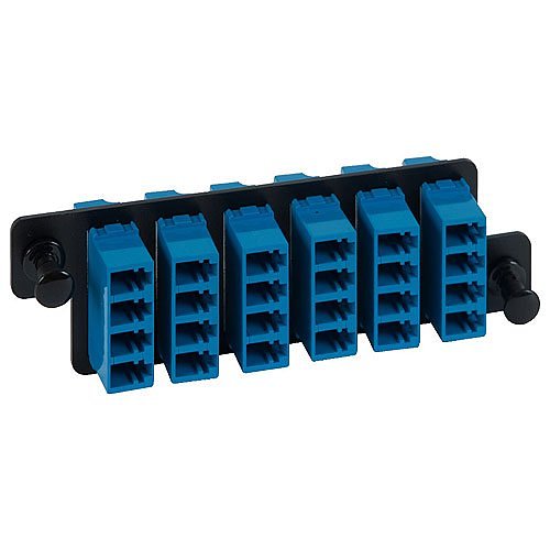 ICC ICFOPL16H9 LC-LC Fiber Optic Adapter Panel with Singlemode Adapters, 24 F, Blue