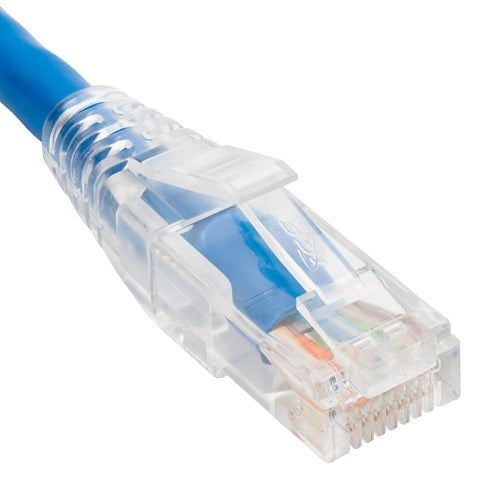 ICC ICPCSM10BL CAT5e Patch Cable, 10' (3.05m), 25-Pack, Clear Boot, Blue