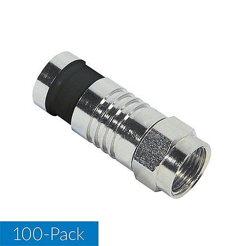 ICC ICRDSAV01C F-Type Compression Connector for RG6 Cable, 100-Pack