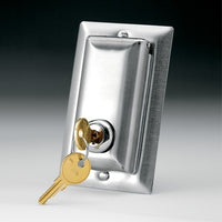 Da-Lite 98837 Locking Switch Cover Plate, Brushed Stainless Steel