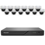 Honeywell HN30160204D125PK 13-Piece Kit, (12) HC30W45R3 5MP Dome Cameras, White (1) HN30160204 16-Channel NVR, 4TB, Black