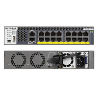 Kramer M4300-16X(299W-PSU) Half-Width Intelligent Edge Managed Switch with 16x100M/1G/2.5G/5G/10GBASE-T with PoE+
