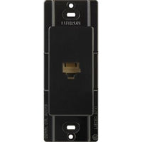 Lutron CA-PJ-BL Claro Telephone Jack; 6-conductor; RJ11; Fits Decorator-Style Wall Plates; Black
