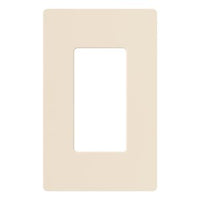 Lutron CW-1-LA Claro 1 Gang Wall Plate for Decorator / Designer Paddle Switches and Dimmers; Gloss Finish; Light Almond