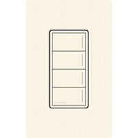Lutron RRST-W4B-BI Sunnata RF 4-Button Wall Keypad for RA3 Systems; Neutral Required; 120-277V; Biscuit