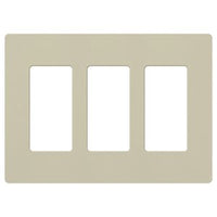 Lutron SC-3-CY Claro 3 Gang Wall Plate for Decorator-Style Dimmers; Switches; and Outlets; Satin Finish; Clay