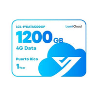 Luminys LCL-1YDATA1200GP LumiCloud 4G Data 1200GB Puerto Rico Data Plan, 1-Year