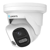 Luminys N5P-8DA2 2 x 4MP IP LumiDeterrent Stitched Turret Camera, 2.8mm Fixed Lens