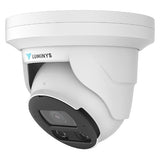 Luminys N5T-4DA2 4MP LumiDeterrent IP Turret Camera, 2.8mm Lens, IR and White-light LEDs, Flashing Lights