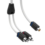 RCA Marine Grade Tinned 100% Copper OFC Y Connector 1 FEMALE to 2 MALE - WHITE