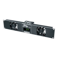 Middle Atlantic UQFP-2 UQFP Series Ultra Quiet Fan Panel, 50 CFM, 24dB, Black