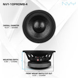 10" Mid-Bass Woofer With Water Resistant Cone | 500W RMS 4-Ohm