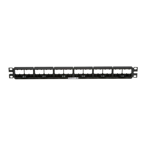 Panduit CPP24WBLY Mini-Com 24-Port Patch Panel, 1RU, Black