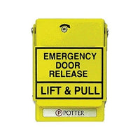Potter RMS-1T-WP  Weatherproof Single-Action Pull Station, Yellow