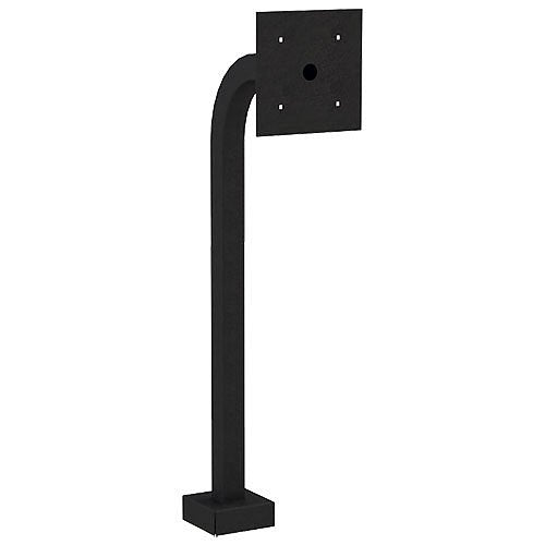 Pedestal Pro 22PE1-DOOR-03-CRS 36" Ped, Gooseneck, Steel, Power Coated Black, DoorBird DKH Hole Pattern