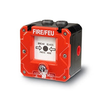 Federal Signal CP-BG-N-R-2-NFN-00-3 1/2 NPT Flameproof and Hazardous Location Break Glass, Dual Switch, No Flap, Red