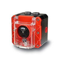 Federal Signal CP-PB-N-R-1-FNN-00-4 Push Button Call Point, Single/Screw Terminal, 1/2 NPT, Lift Flap, Red