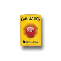 Federal Signal PSEV-Y PS Series Push Button Station, Turn to Reset, Evacuation, Yellow