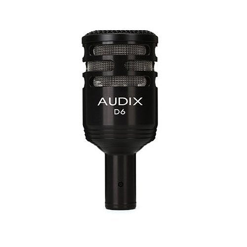 Audix D6 Dynamic Instrument Microphone for Kick Drum, Floor Tom, Bass Cabs, and Leslie Low