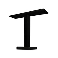 Induction Dynamics ST1-BG Single Post Speaker Stand for 2-Way and 3-Way Freestanding Main and Center Channel Speakers, Black Gloss