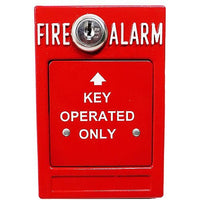 Kidde RMS-1T-KO Key-Operated Fire Alarm Station, 125VAC 10A op Voltage, Single-Pole, Normally Open, Terminal Connectors, Temperproof Actuation