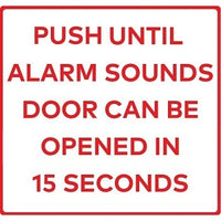 RCI BC1M BC1 Series Building Code Sign, 15 Seconds, Printed on Clear Mylar