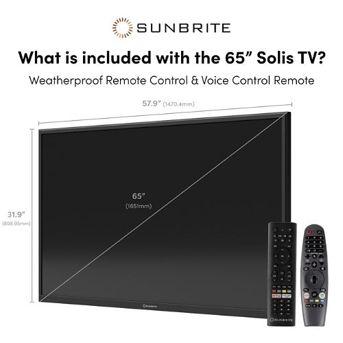 SunBrite SB-FS-65-BL 65" Solis 4K Full-Sun Outdoor Smart TV