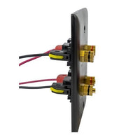 Speaker Snap SSKPB2 Keystone Binding Posts Snap Lock Connectors Compatible with 12 to 24 Gauge Speaker Wire, Black, 1 pair