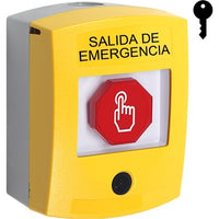 STI G3C202EX-ES  G3 Multipurpose Push Button with Camera, Key-To-Reset, 'EMERGENCY' Text, No Cover, Yellow