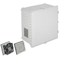 STI EP181611-O3 Polycarbonate Enclosure with NEMA 3R Filter Fan with Filter Vent 18 x 16 x 11 Opaque