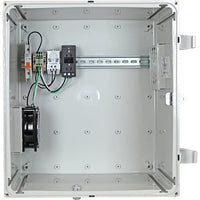 STI EP201608-O5 EnviroArmour Polycarbonate NEMA 3R Enclosure 20" x 16" x 8" with Filter Fan and Power Distribution, Opaque
